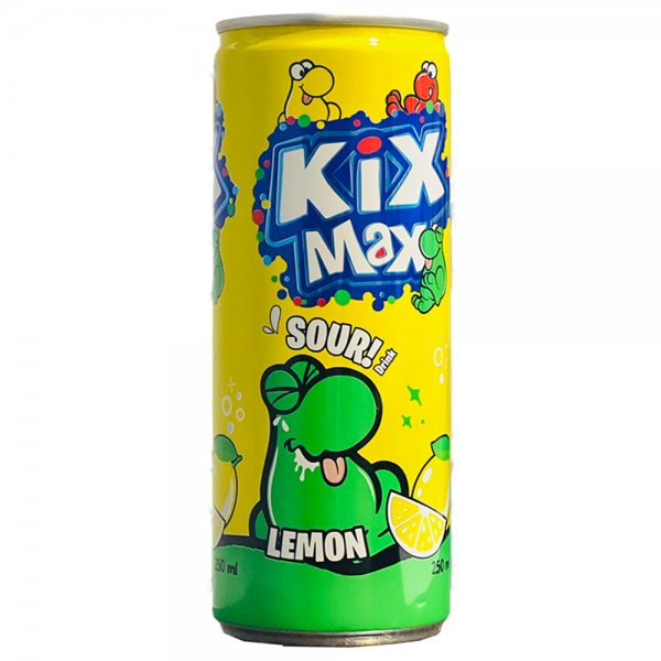 نوشیدنی گازدار کیکس مکس KIX MAX لیمو ترش مقدار 250 میلی‌لیتر