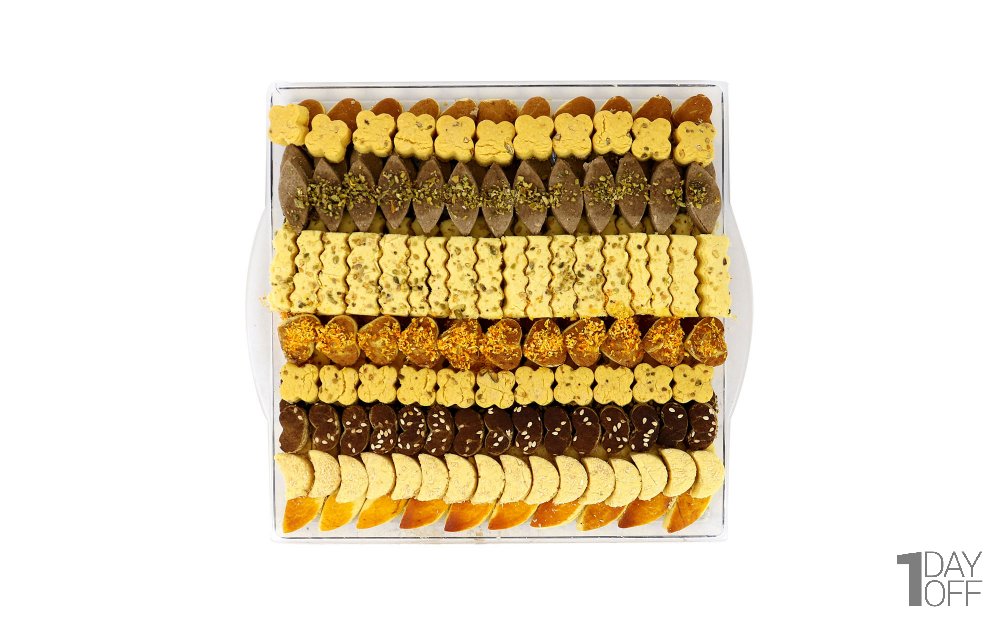 سینی مخلوط شیرینی نوروزی مقدار حدود 1200 گرم