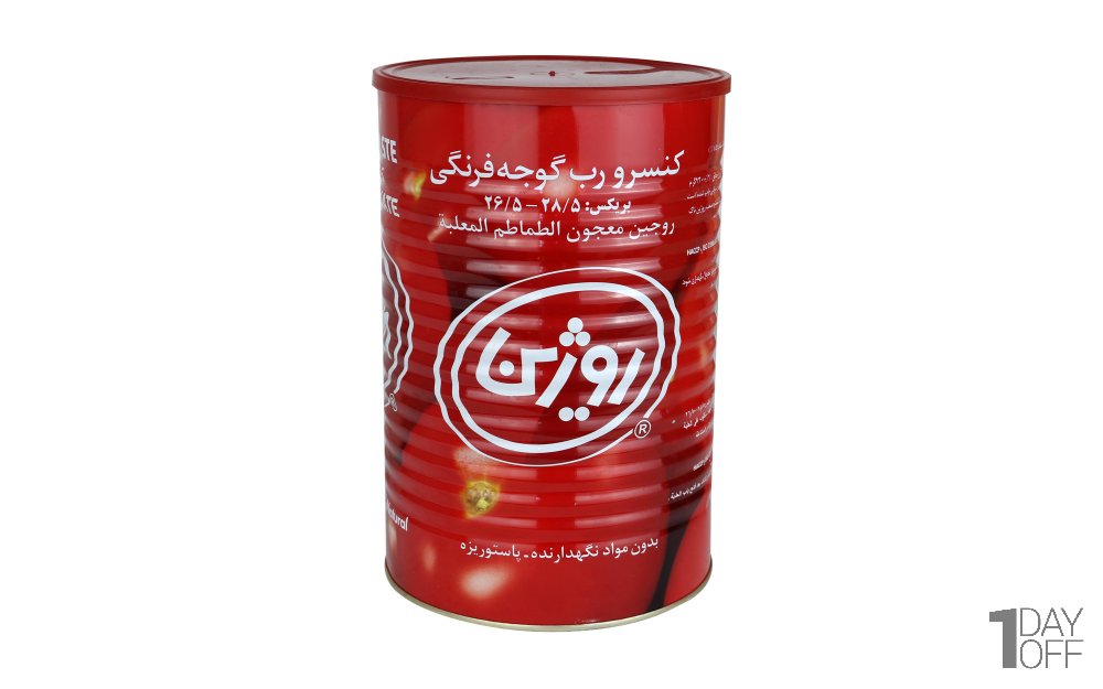 رب گوجه‌فرنگی روژین مقدار 4.3 کیلوگرم
