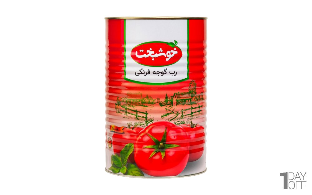 رب گوجه‌فرنگی خوشبخت مقدار 400 گرم