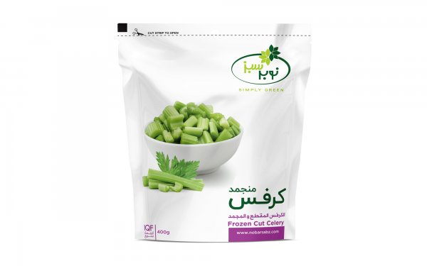 کرفس خرد شده منجمد نوبر سبز مقدار 400 گرم