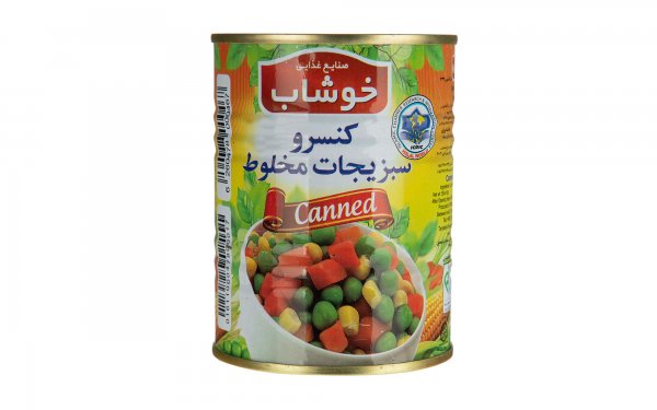 کنسرو سبزیجات مخلوط خوشاب مقدار 350 گرم
