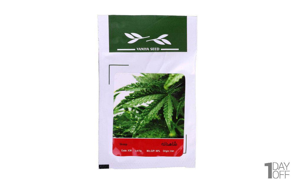 بذر شاهدانه (Hemp) وانیا آذر سبزینه کد X38 مقدار 5 گرم