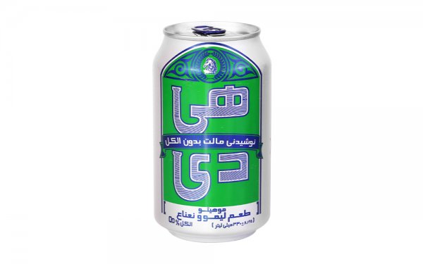 نوشیدنی مالت بدون الکل لیمویی و نعناع هی‌دی مقدار 320 میلی‌لیتر