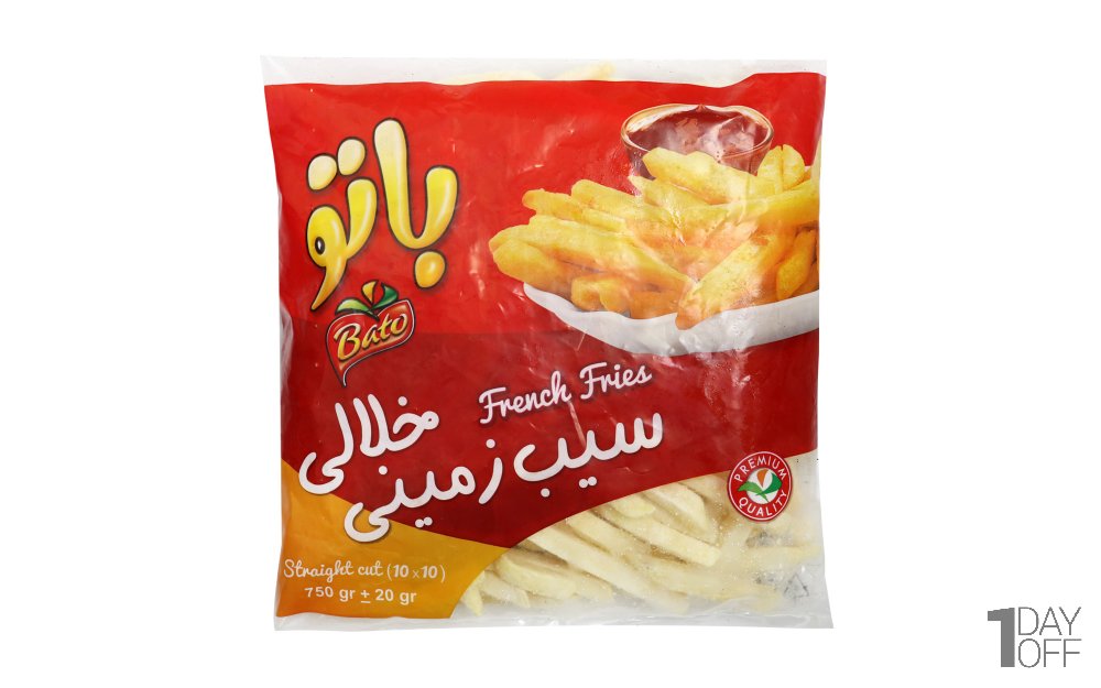 سیب‌زمینی خلالی نیمه‌آماده باتو مقدار 750 گرم