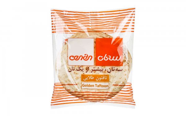 نان تافتون طلایی سه‌نان مقدار 450 گرم