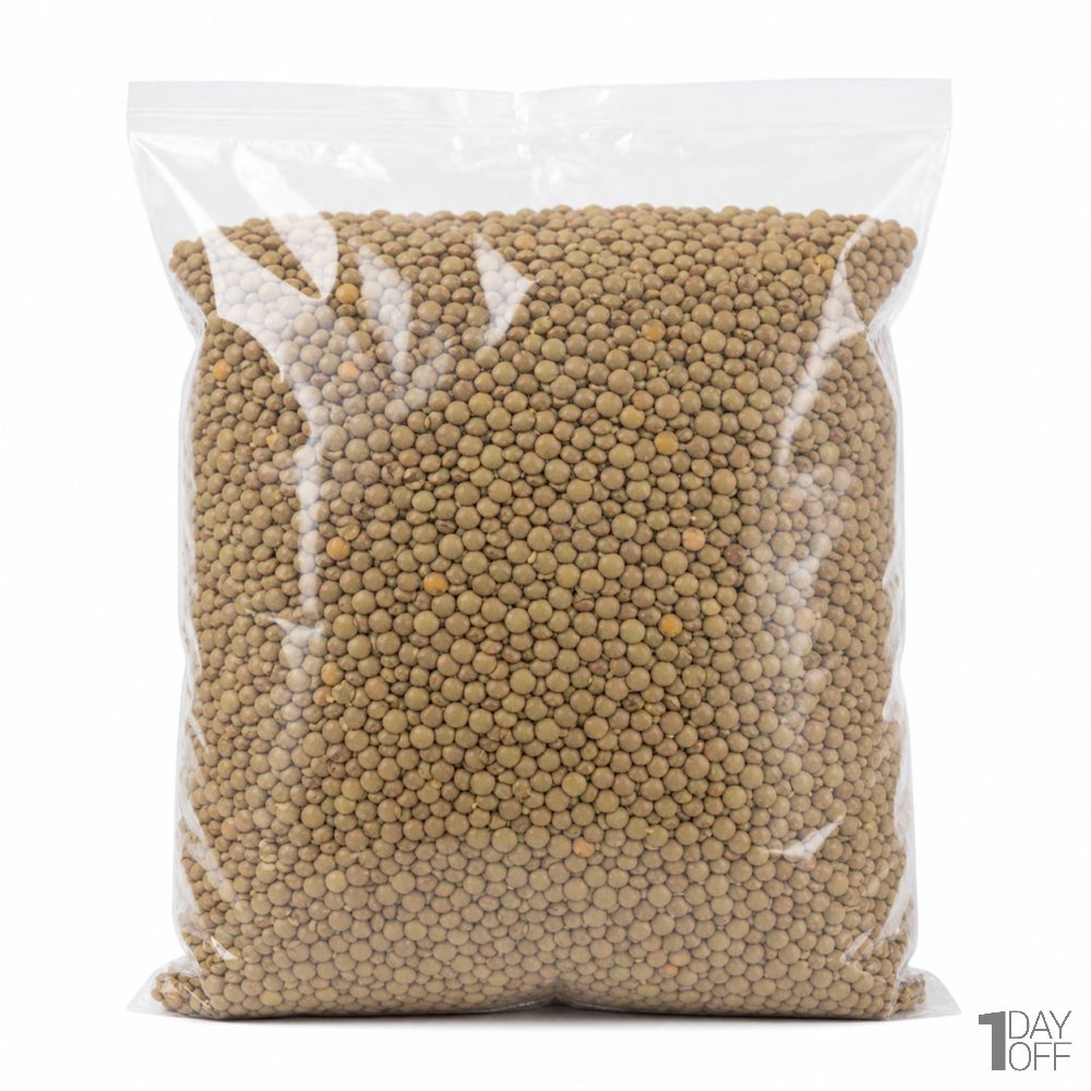 عدس مرغوب پاک شده مقدار 900 گرم