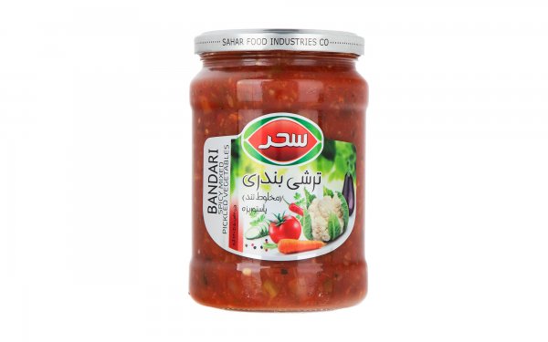 ترشی مخلوط بندری تند سحر مقدار 640 گرم