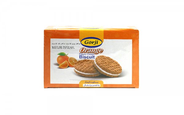 بیسکویت پذیرایی کرم‌دار گرجی با طعم پرتقال مقدار 380 گرم