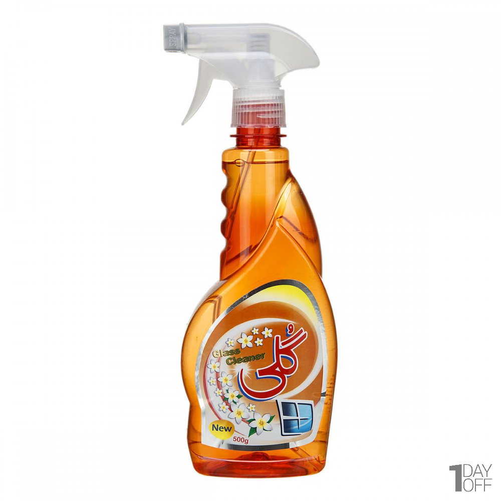 شیشه پاک‌کن نارنجی گلی مقدار 500 گرم 