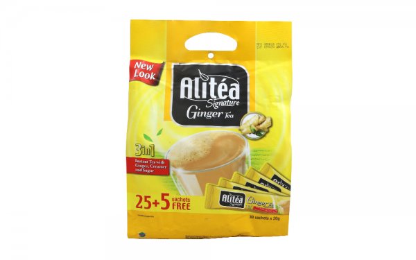 چای فوری 3 در 1 علی‌تی (Ali Tea) با طعم زنجبیل بسته 5+25 عددی 