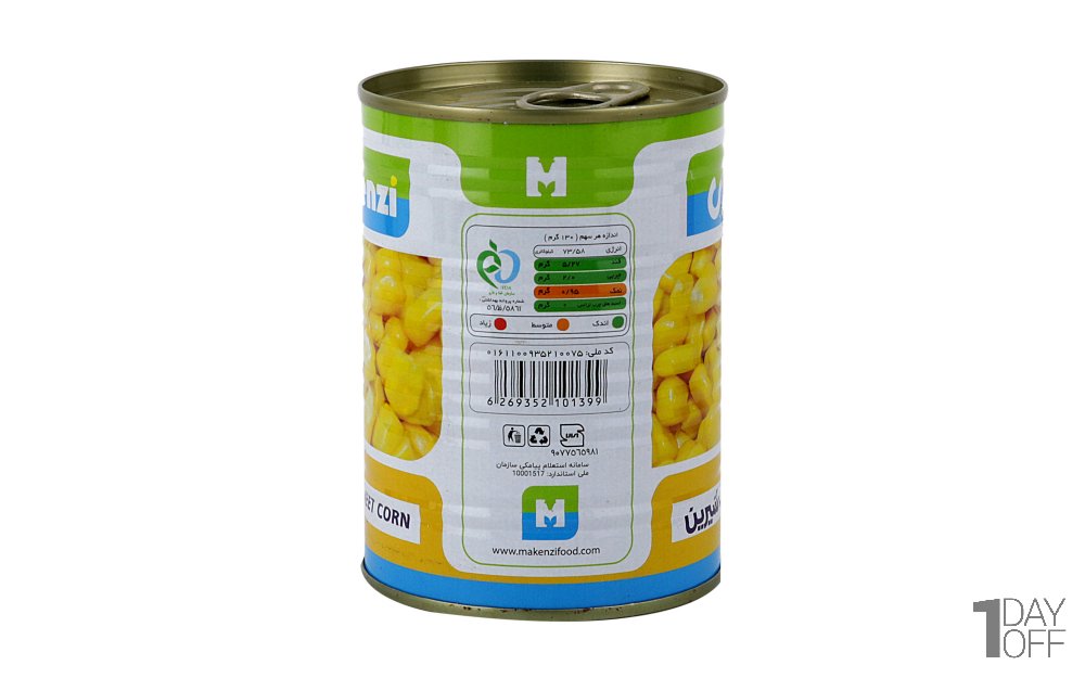 کنسرو ذرت شیرین مکنزی مقدار 380 گرم