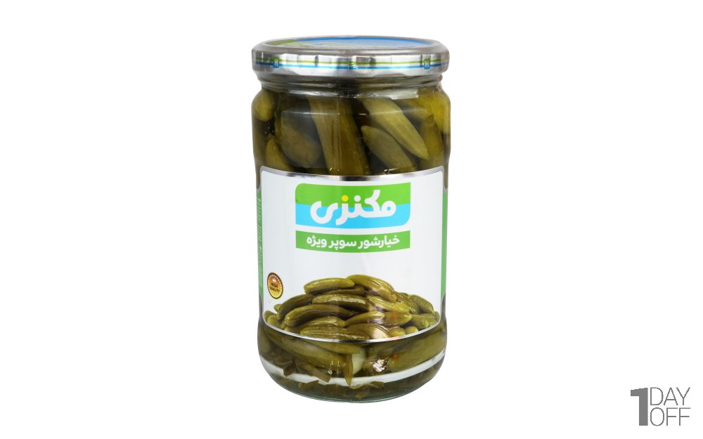 خیارشور سوپر ویژه مکنزی مقدار 680 گرم