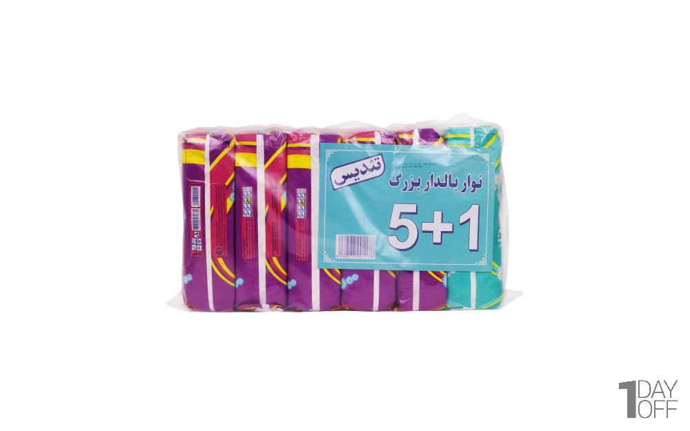 نوار بهداشتی بال‌دار بزرگ 5+1 اقتصادی تندیس 