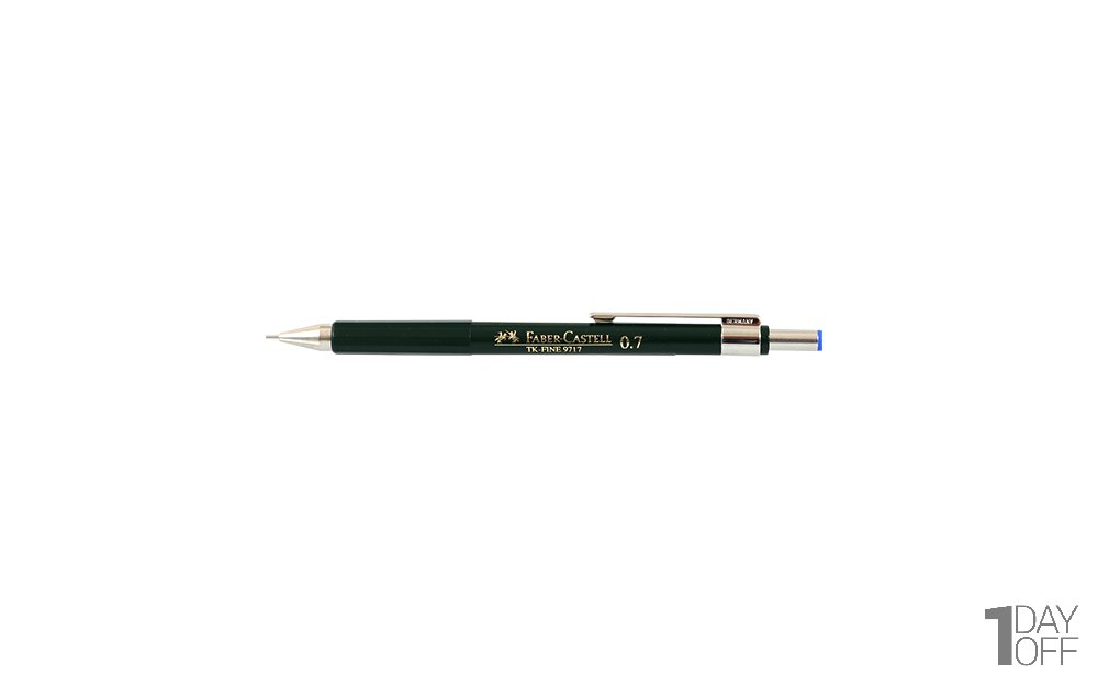  مداد نوکی 0.7 میلی‌متری فابر کاستل (Faber Castell) مدل Tk Fine رنگ سبز تیره با در آبی
