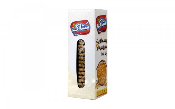 بیسکویت سبوس‌دار چندغله ستاک مقدار 370 گرم