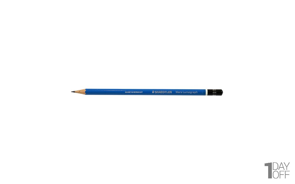 مداد مشکی طراحی استدلر (Staedtler) مدل Mars Lumograph نوع 4H 