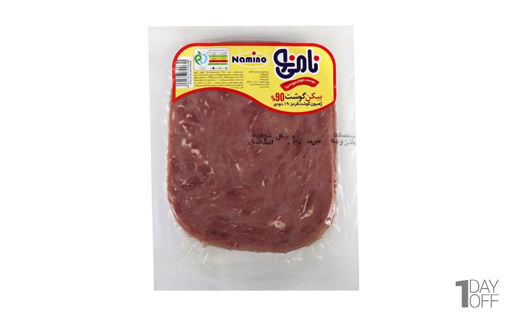 ژامبون گوشت قرمز دودی (بیکن) نامی‌نو مقدار 200 گرم