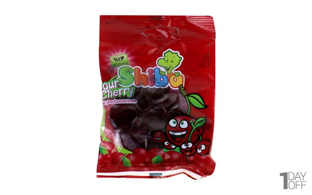 پاستیل میوه‌ای شیبا مدل SOUR CHERRY مقدار 45 گرم