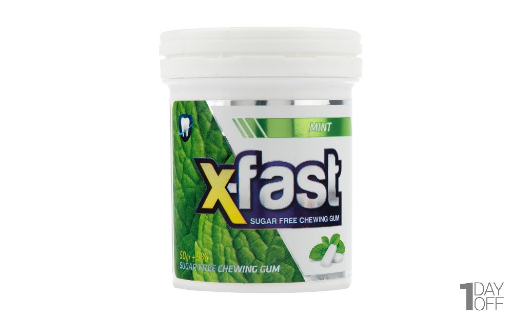 آدامس با طعم نعنا ایکس فست (X-fast) مقدار 50 گرم
