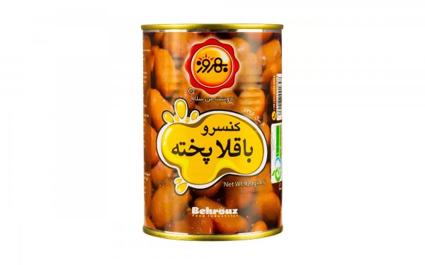 کنسرو باقلا پخته بهروز مقدار 420 گرم