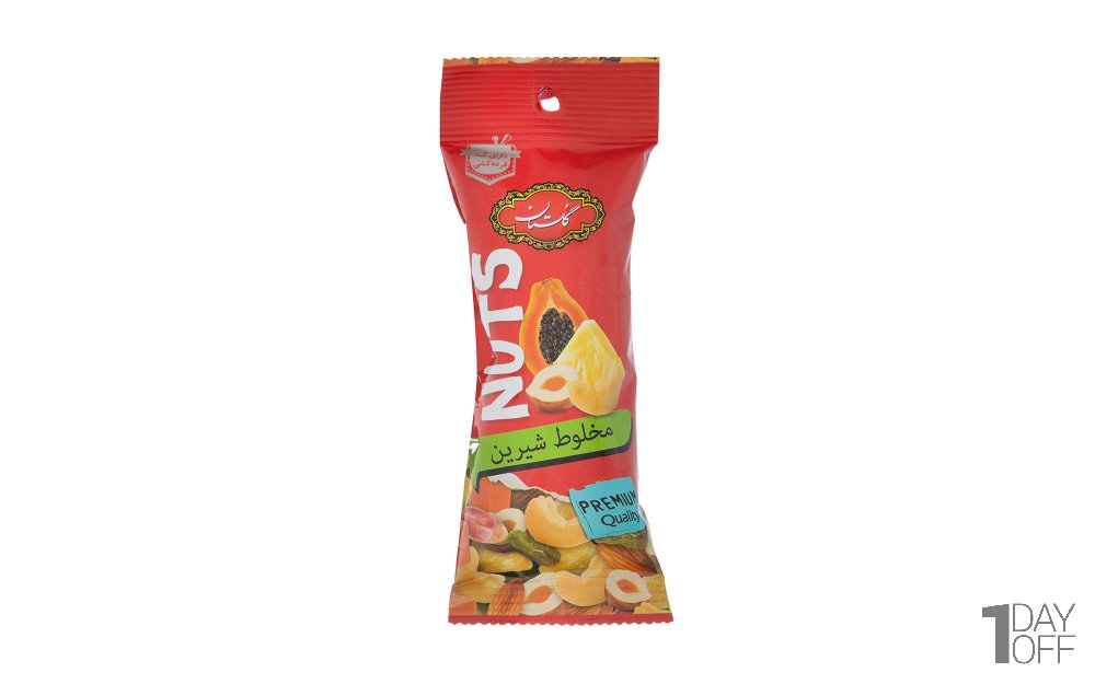 میوه خشک مخلوط شیرین گلستان مقدار 40 گرم  
