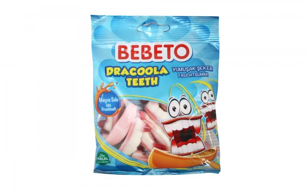 پاستیل ببتو (BEBETO) مدل DRACOOLA TEETH مقدار 80 گرم