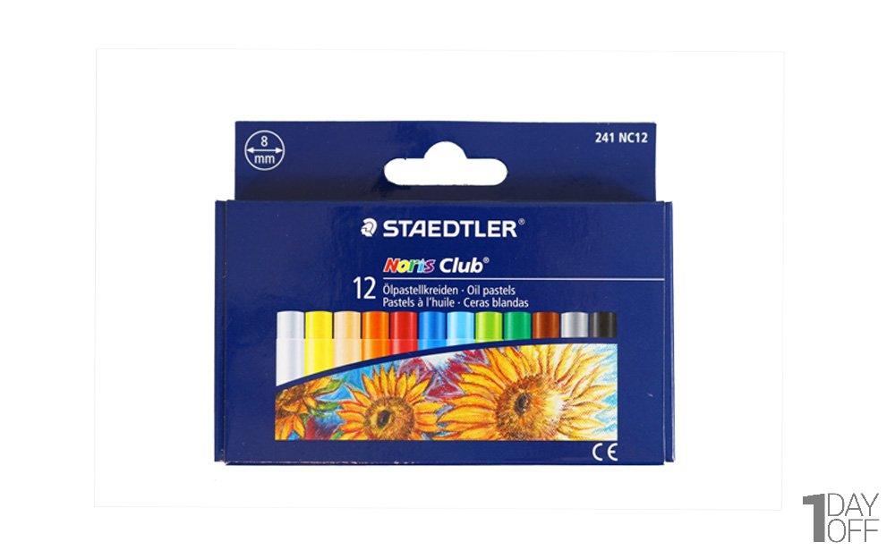 پاستل روغنی 12 رنگ استدلر (Staedtler) مدل 241NC12