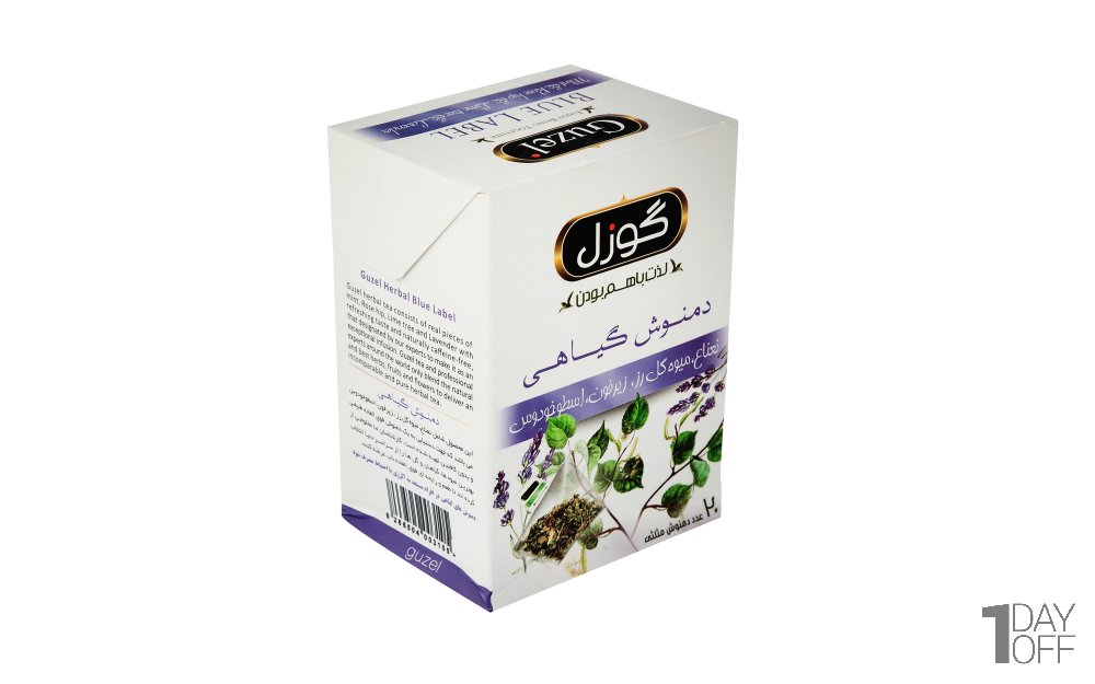 دمنوش گیاهی میوه گل رز، نعناع، زیرفون و اسطوخدوس گوزل بسته 20 عددی