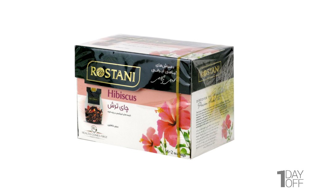 دمنوش گیاهی کیسه‌ای چای ترش رستنی بسته 16 عددی