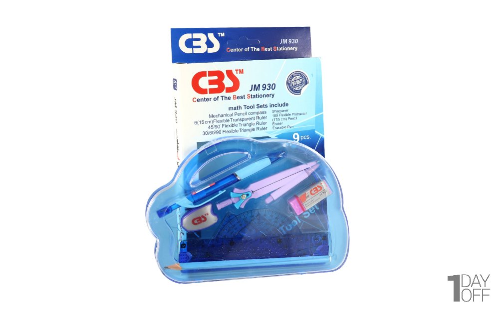 ست ریاضی سی‌بی‌اس (CBS) مدل JM 930 نوع ژله‌ای رنگ آبی