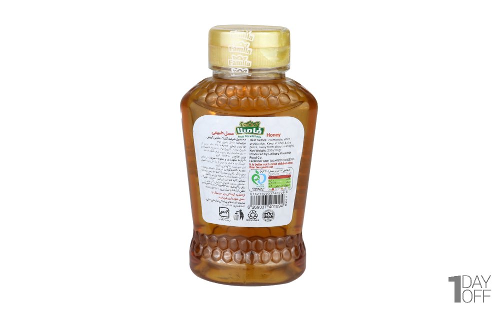 عسل طبیعی فامیلا مقدار 250 گرم