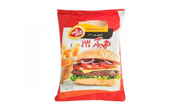 همبرگر 30% گوشت قرمز شام‌شام مقدار 500 گرم