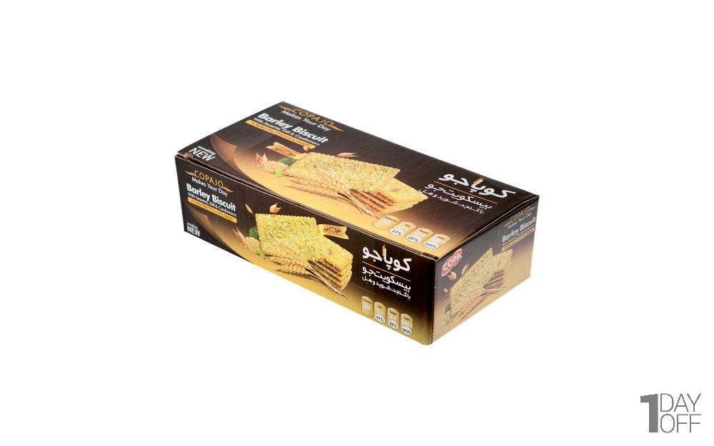 بیسکویت پذیرایی جو با شوید، هل و کنجد کوپا مقدار 500 گرم
