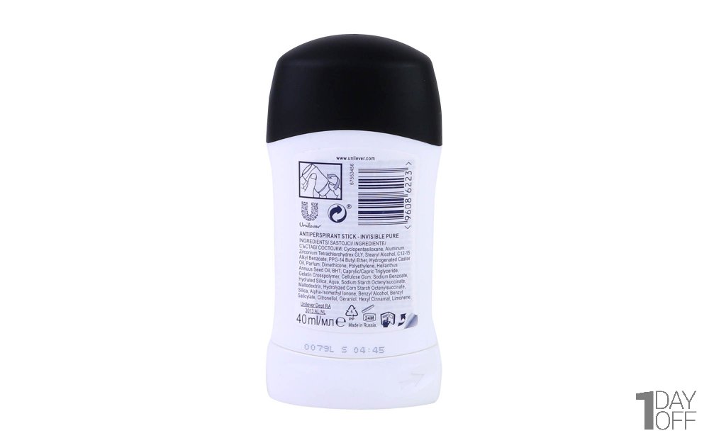 استیک ضدتعریق زنانه Invisible Pure رکسونا (Rexona) مقدار 40 میلی‌لیتر