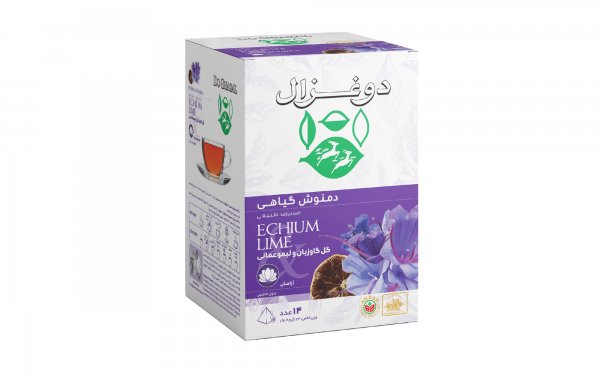 دمنوش گل گاوزبان و لیموعمانی هرمی دوغزال بسته 14 عددی