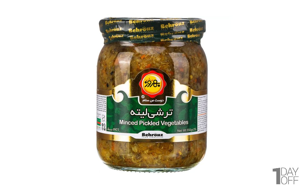 ترشی لیته بهروز مقدار 550 گرم