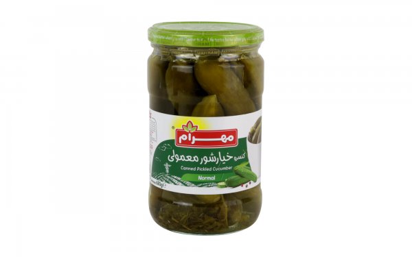 کنسرو خیارشور معمولی مهرام مقدار 680 گرم