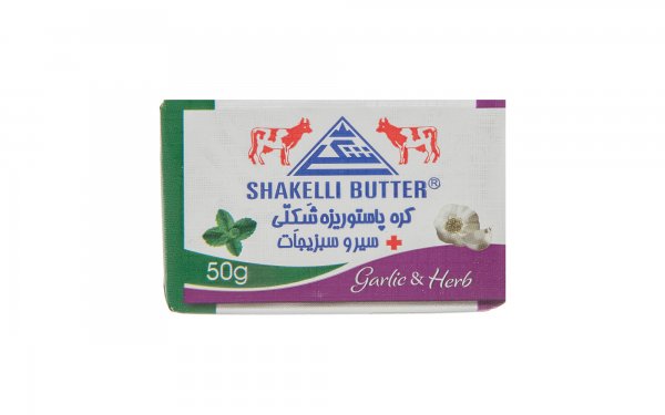 کره شکلی با طعم سیر و سبزیجات مقدار 50 گرم