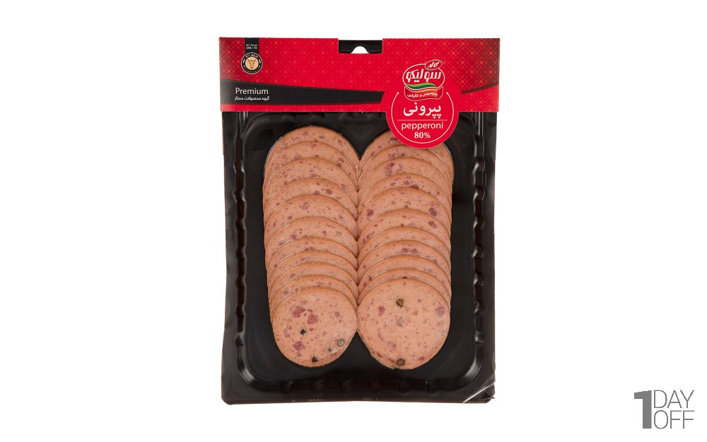 کالباس پپرونی مخصوص 80% گوشت قرمز سولیکو کاله مقدار 250 گرم