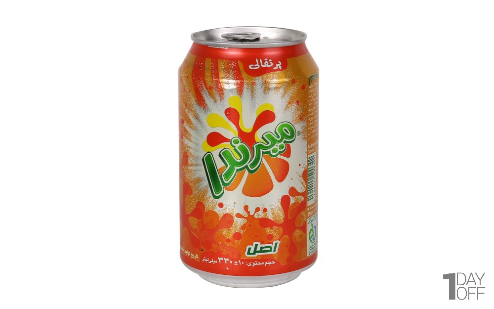 نوشابه پرتقالی میرندا مقدار 330 میلی‌لیتر