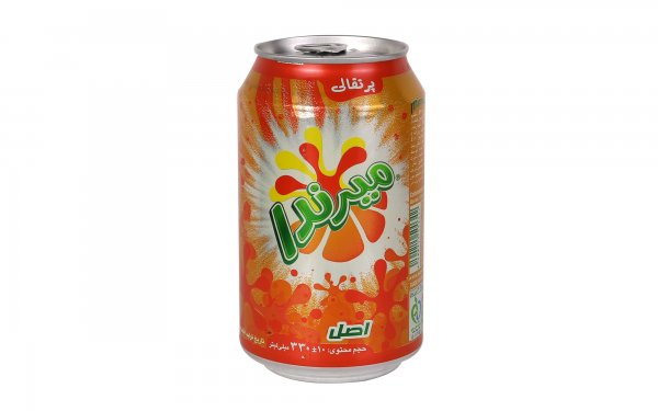 نوشابه پرتقالی میرندا مقدار 330 میلی‌لیتر