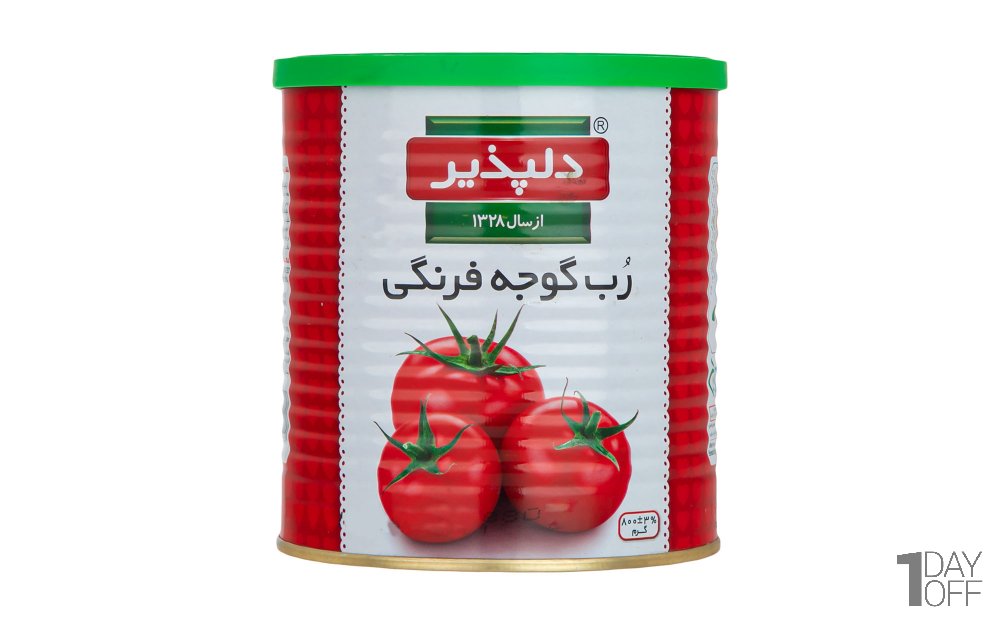 رب گوجه‌فرنگی دلپذیر مقدار 800 گرم