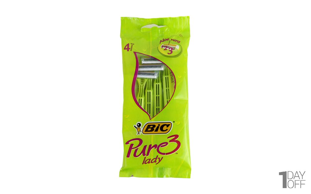 خودتراش سه‌تیغه Pure بیک بسته 4 عددی