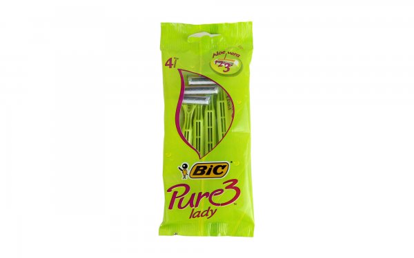 خودتراش سه‌تیغه Pure بیک بسته 4 عددی