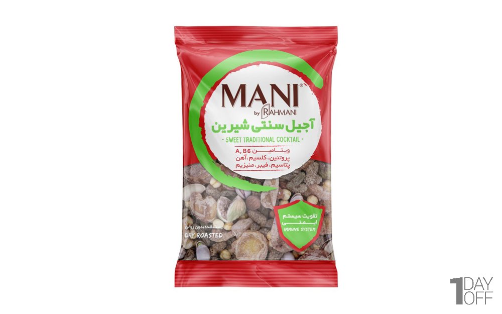 آجیل سنتی شیرین مانی مقدار 450 گرم