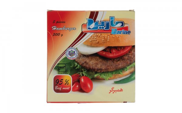 همبرگر 95% گوشت قرمز مارین مقدار 500 گرم