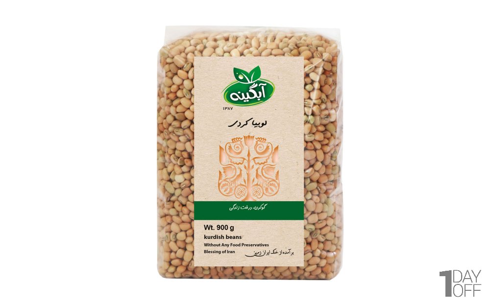 لوبیا کردی آبگینه مقدار 900 گرم