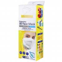 ماسک تنفسی پنج‌لایه سه‌بعدی رنگ طوسی بسته 25 عددی
