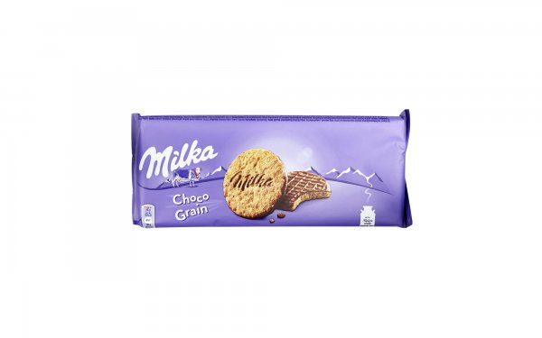 بیسکویت با روکش شکلاتی میلکا (Milka) مدل Choco Grain مقدار 120 گرم
